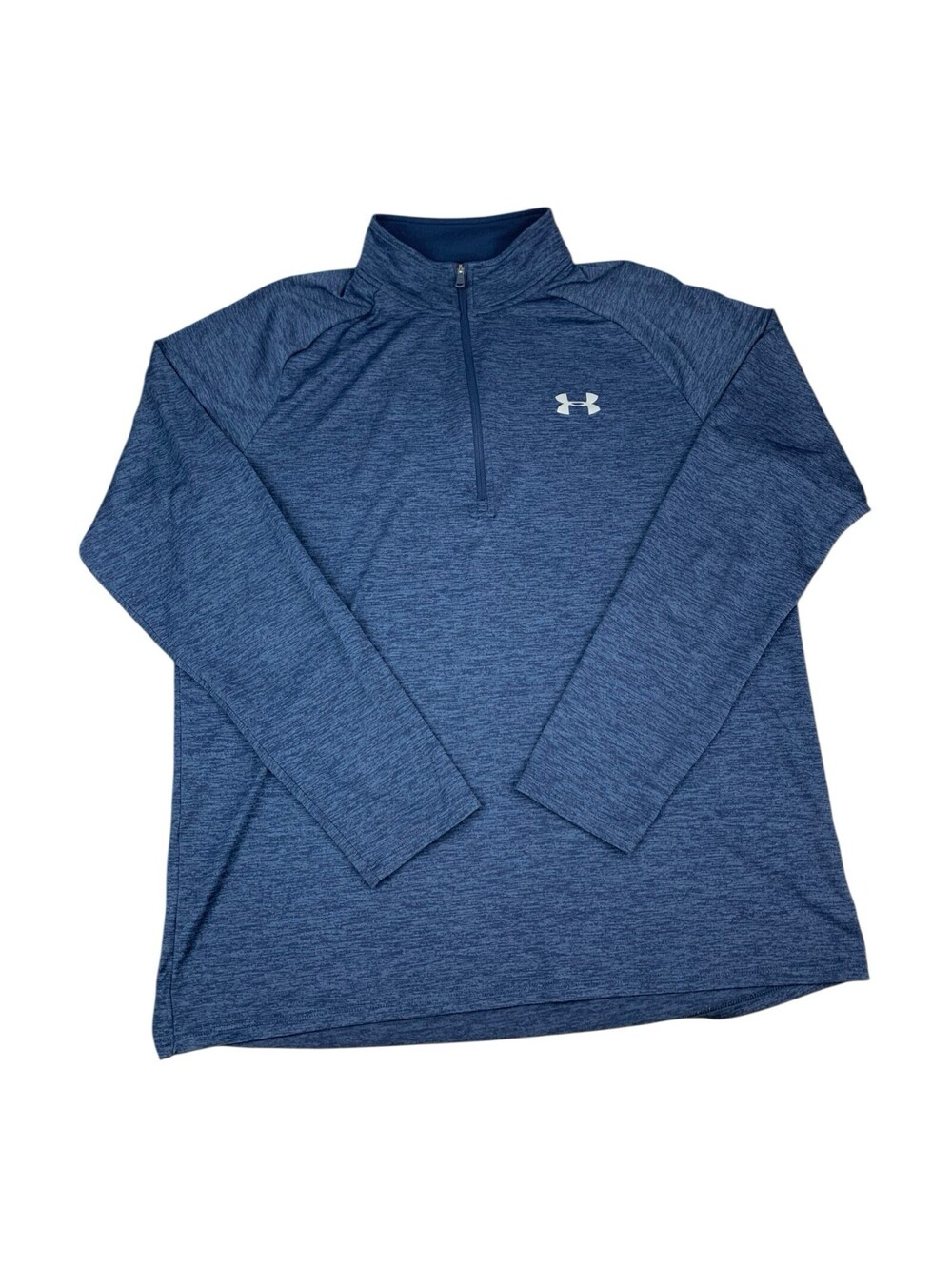 Under Armour 1/4 Zip Pullover Top, Loose Fit, Heat Gear, Navy Blue, Men’s Large